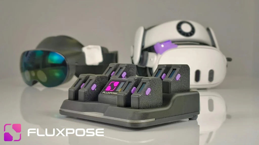 FluxPose trackers and dock alongside VR headsets